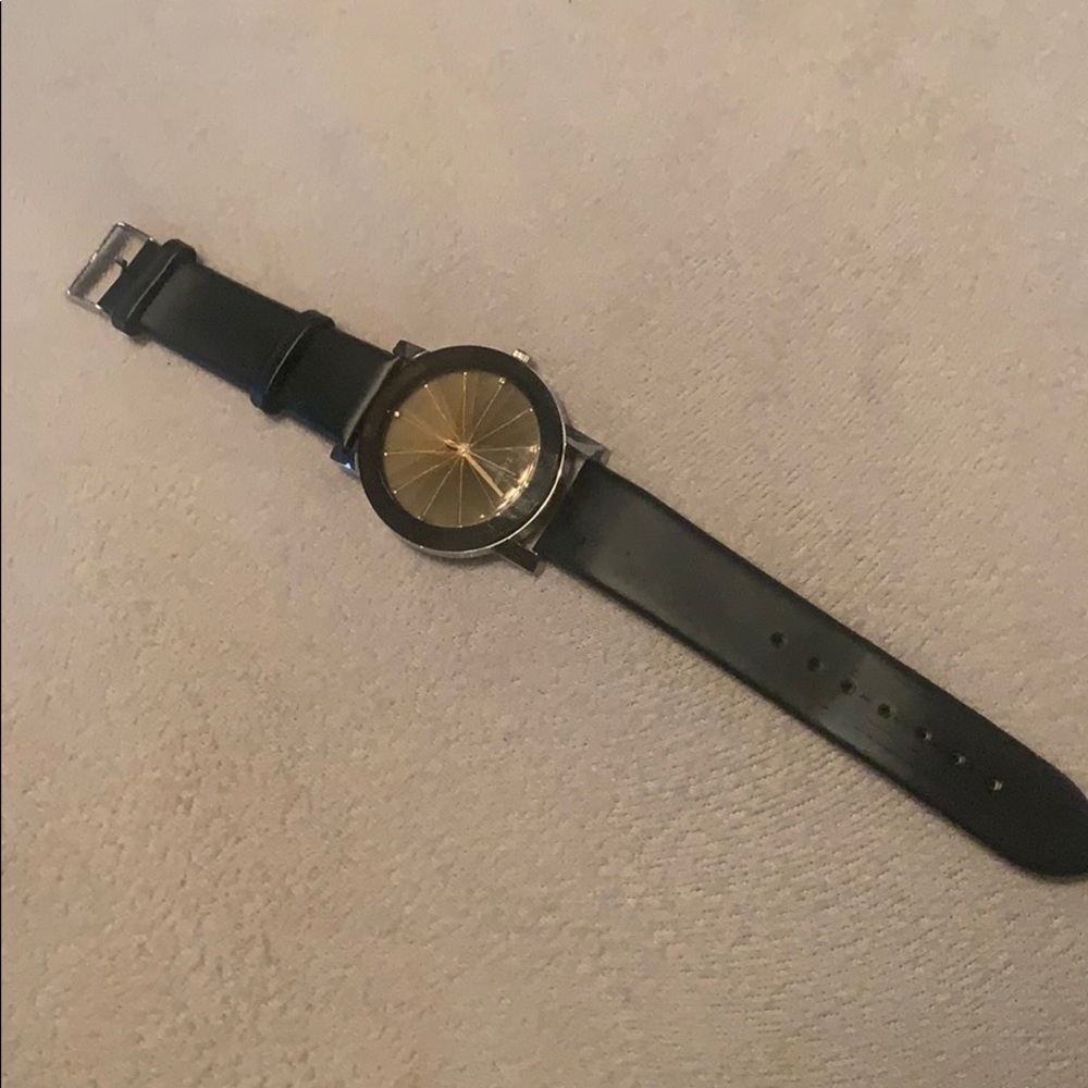 Black wrist watch